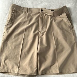 Dunning Golf Shorts Mens 38 Brown 9" Inseam Stretch Quickdry Performance Casual